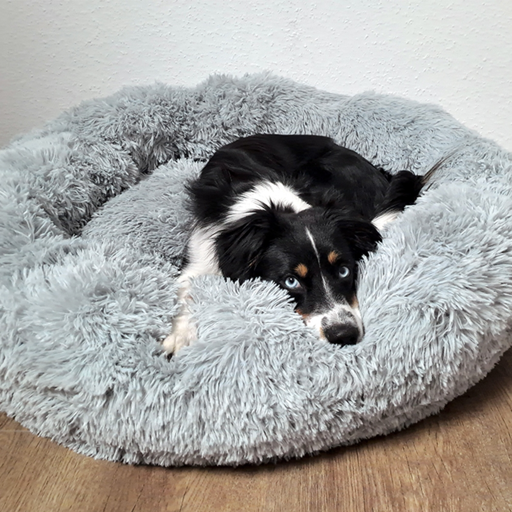 Grey Calming Dog Bed