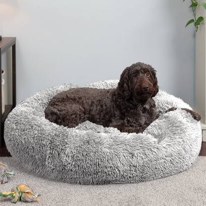 Grey Calming Dog Bed